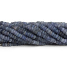 4 - 7mm Matte Iolite Plain Rondelles 14 inch 130 beads - The Bead Traders