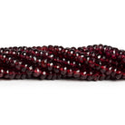 4 - 7mm Mozambique Garnet Faceted Rondelles 16 inch 140 beads - The Bead Traders
