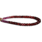 4 - 7mm Rhodolite Garnet Faceted Rondelles 7 inch 55 beads - The Bead Traders