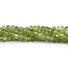 4 - 8mm Green Apatite Faceted Rondelles 19 inch 135 beads - The Bead Traders