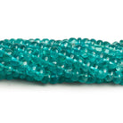 4-8mm Pool Blue Apatite Plain Rondelles 16 inch 95 beads - The Bead Traders