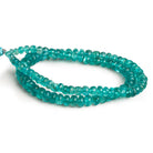 4-8mm Pool Blue Apatite Plain Rondelles 16 inch 95 beads - The Bead Traders