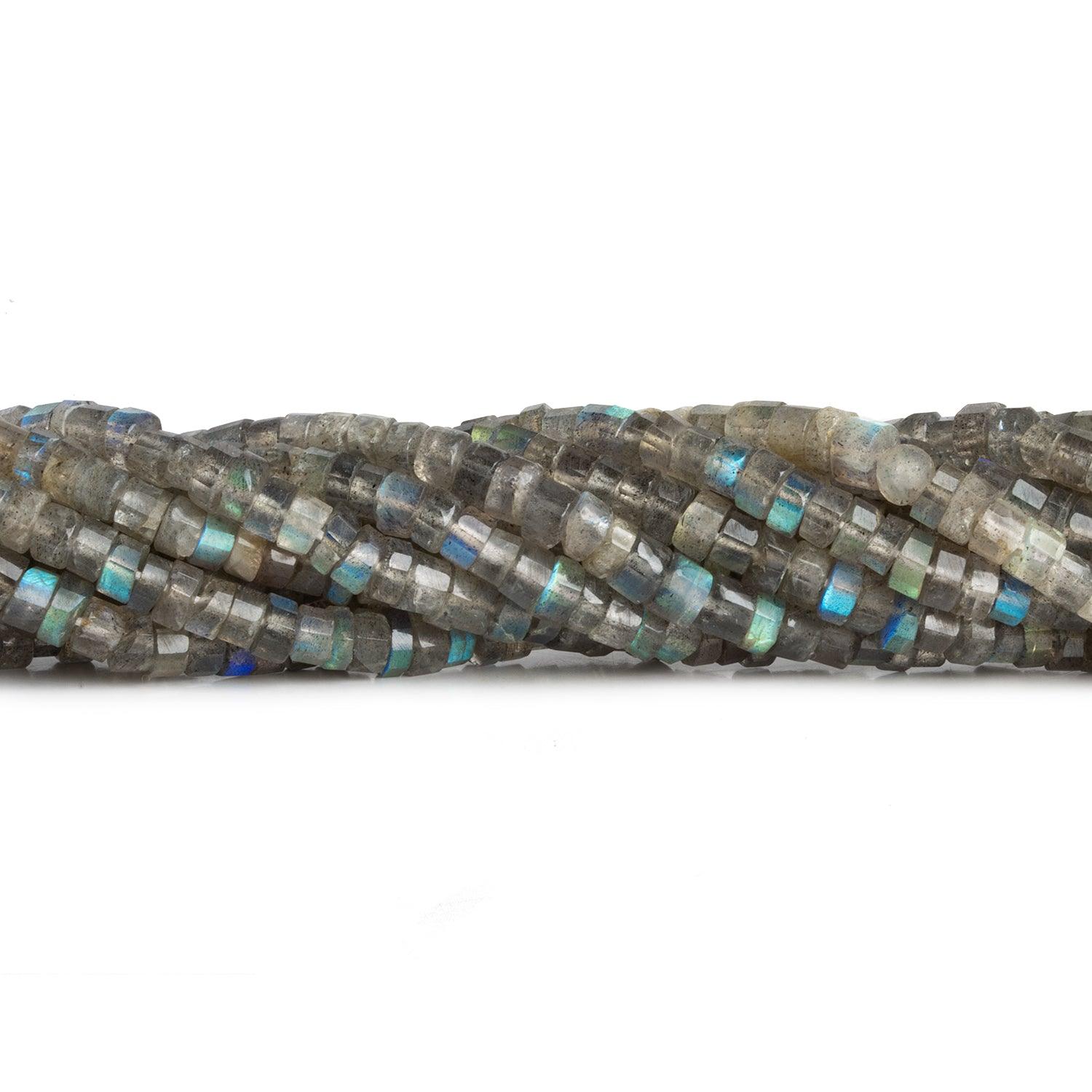 5mm Labradorite Faceted Heishi Beads 14 inch 106 pieces - The Bead Traders