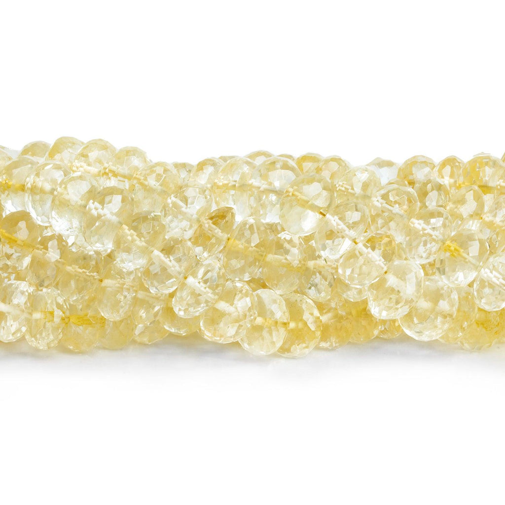 8-9mm Citrine Faceted Rondelle Beads 14 inch 80 pieces - The Bead Traders