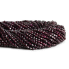 4mm Garnet checkerboard calibrated faceted coins 12 inch 85 pieces - The Bead Traders