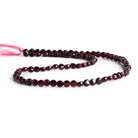 4mm Garnet checkerboard calibrated faceted coins 12 inch 85 pieces - The Bead Traders
