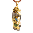 42x22mm Double Leafed Quartz with Mixed Gems Pendant 1 Bead - The Bead Traders