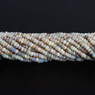 4mm Australian Opal Hand Cut Faceted Rondelle Beads 12 inch 150 pieces - The Bead Traders