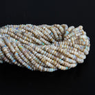 4mm Australian Opal Hand Cut Faceted Rondelle Beads 12 inch 150 pieces - The Bead Traders