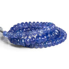 4.5 - 10mm Tanzanite Plain Rondelles 16 inch 98 beads - The Bead Traders