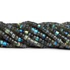 4.5-5mm Labradorite Handcut Plain Heishis 12 inch 110 beads - The Bead Traders