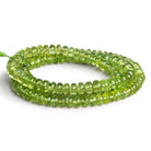 4.5-6.5mm Peridot Plain Rondelles 16 inch 140 beads - The Bead Traders