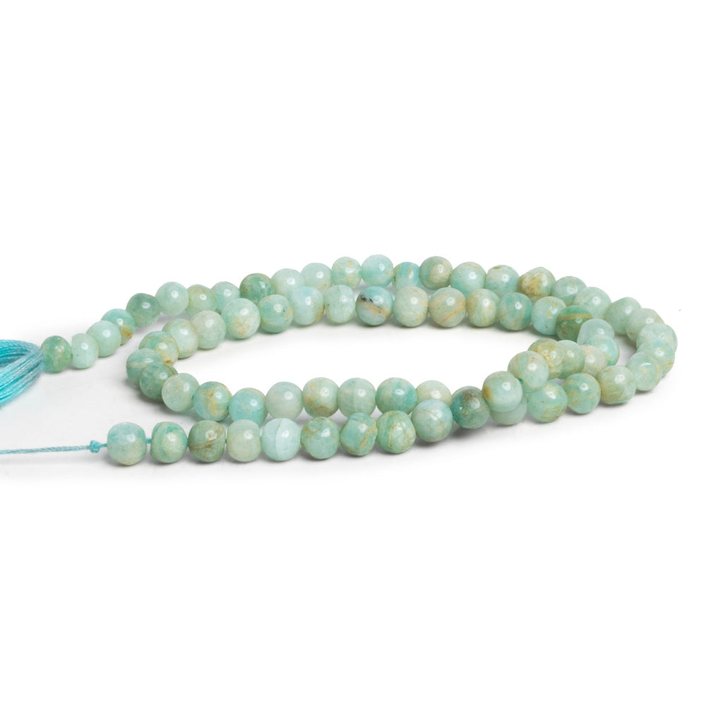4.5-6mm Amazonite Handcut Rounds 12 inch 58 beads - The Bead Traders