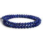 4.5 - 6mm Lapis Lazuli Faceted Rounds 16 inch 75 beads - The Bead Traders