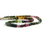 4.5 - 6mm Multicolor Tourmaline Faceted Rondelles 15 inch 120 beads - The Bead Traders