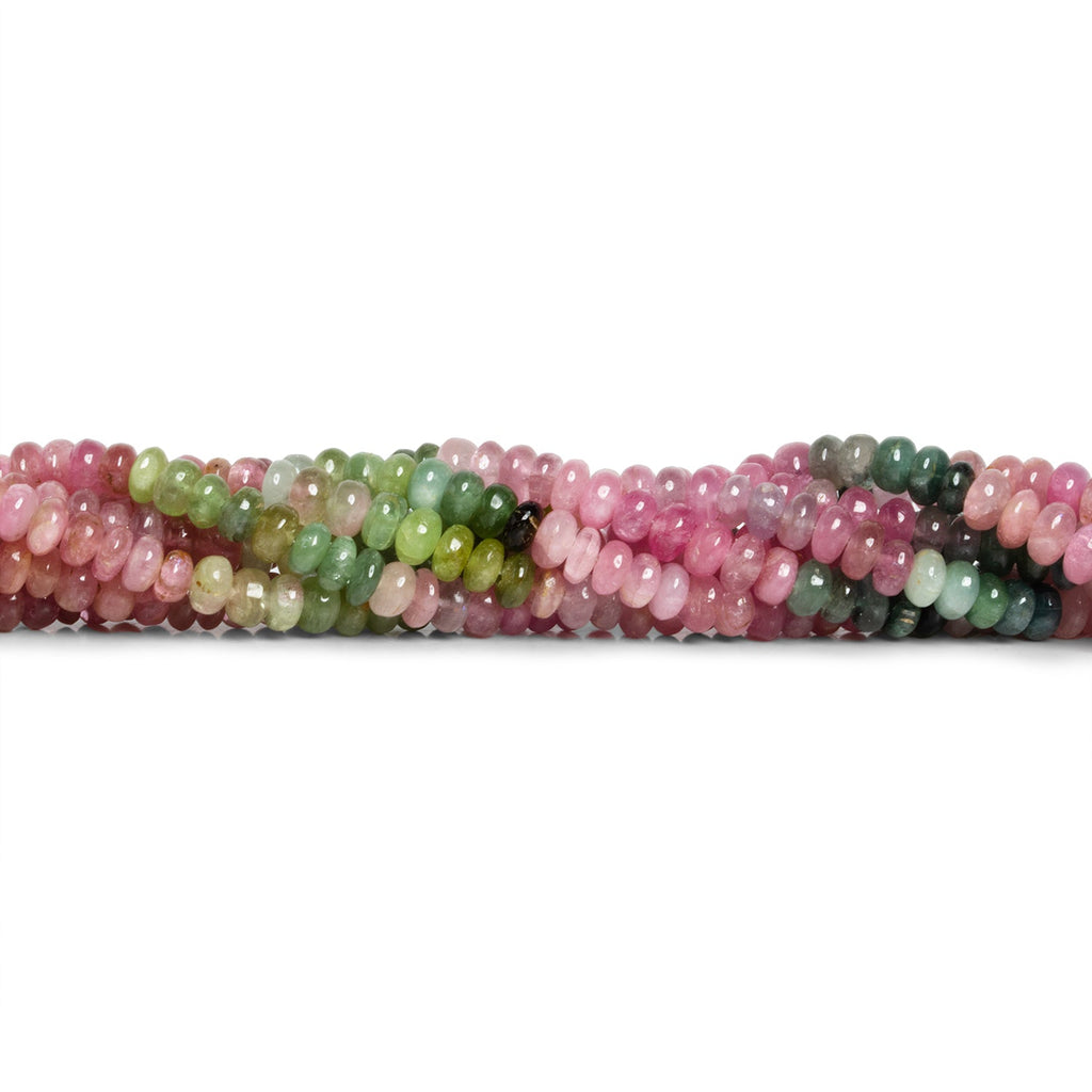 4.5mm Afghani Tourmaline Rondelles 16 inch 150 beads - The Bead Traders