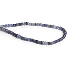 4.5mm Iolite Faceted Rondelles 9 inch 85 beads - The Bead Traders
