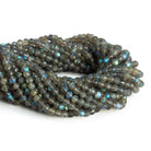 4.5mm Labradorite Faceted Rounds 12 inch 78 beads - The Bead Traders