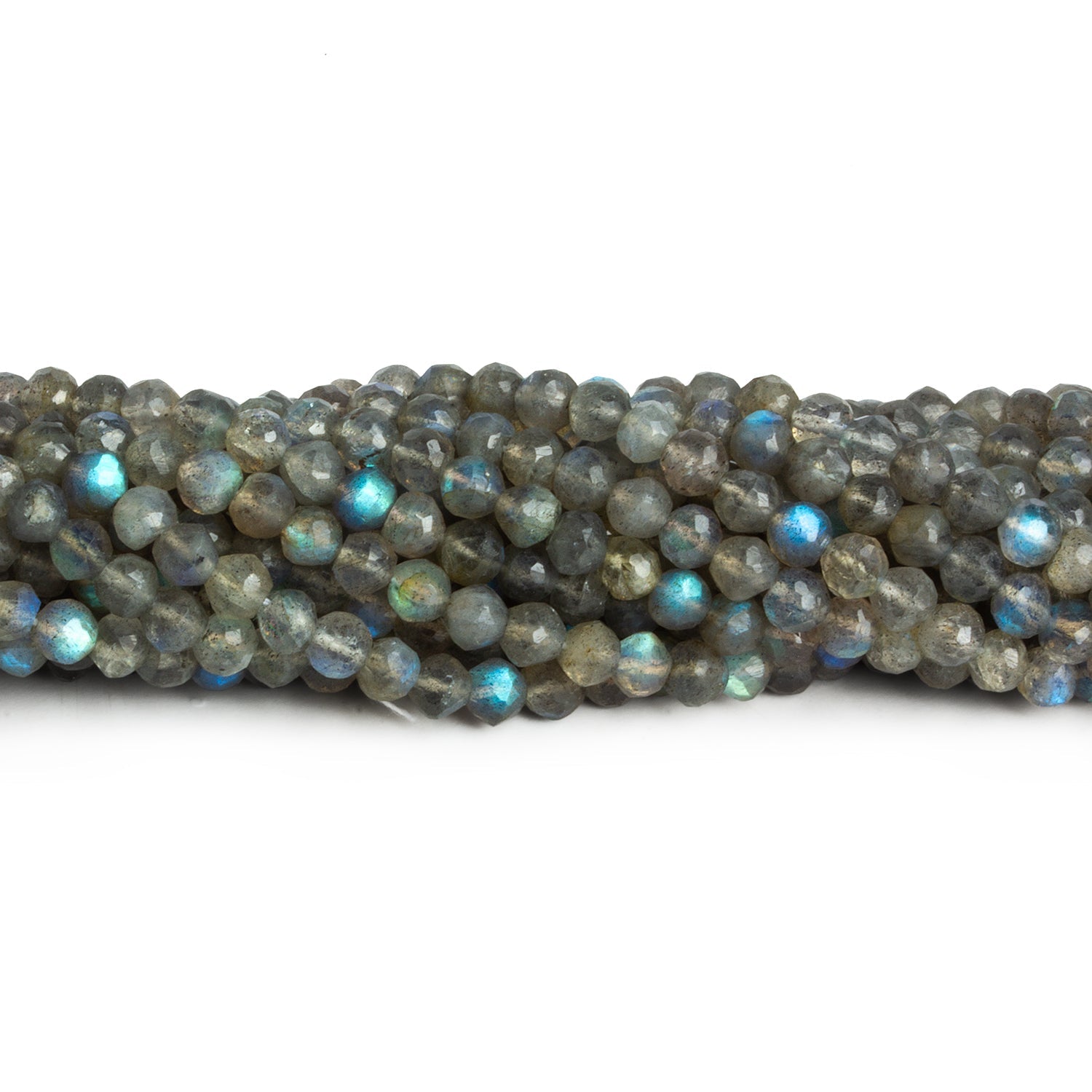 4.5mm Labradorite Faceted Rounds 12 inch 78 beads - The Bead Traders