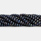 4.5mm Peacock Button Pearl 16 inch 110 beads - The Bead Traders