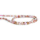 4.5mm Pink Peruvian Opal Microfaceted Rounds 15 inch 85 beads - The Bead Traders