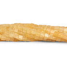 4.5mm Yellow Aventurine Plain Cubes 14 inch 80 beads - The Bead Traders