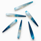 45x7mm Blue Chalcedony Teardrop Focal 1 Bead - The Bead Traders