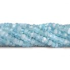 7mm Aquamarine Faceted Rondelles 15 inch 100 beads - The Bead Traders