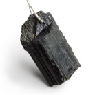 47x25mm Black Tourmaline Natural Crystal Pendant 1 Bead - The Bead Traders