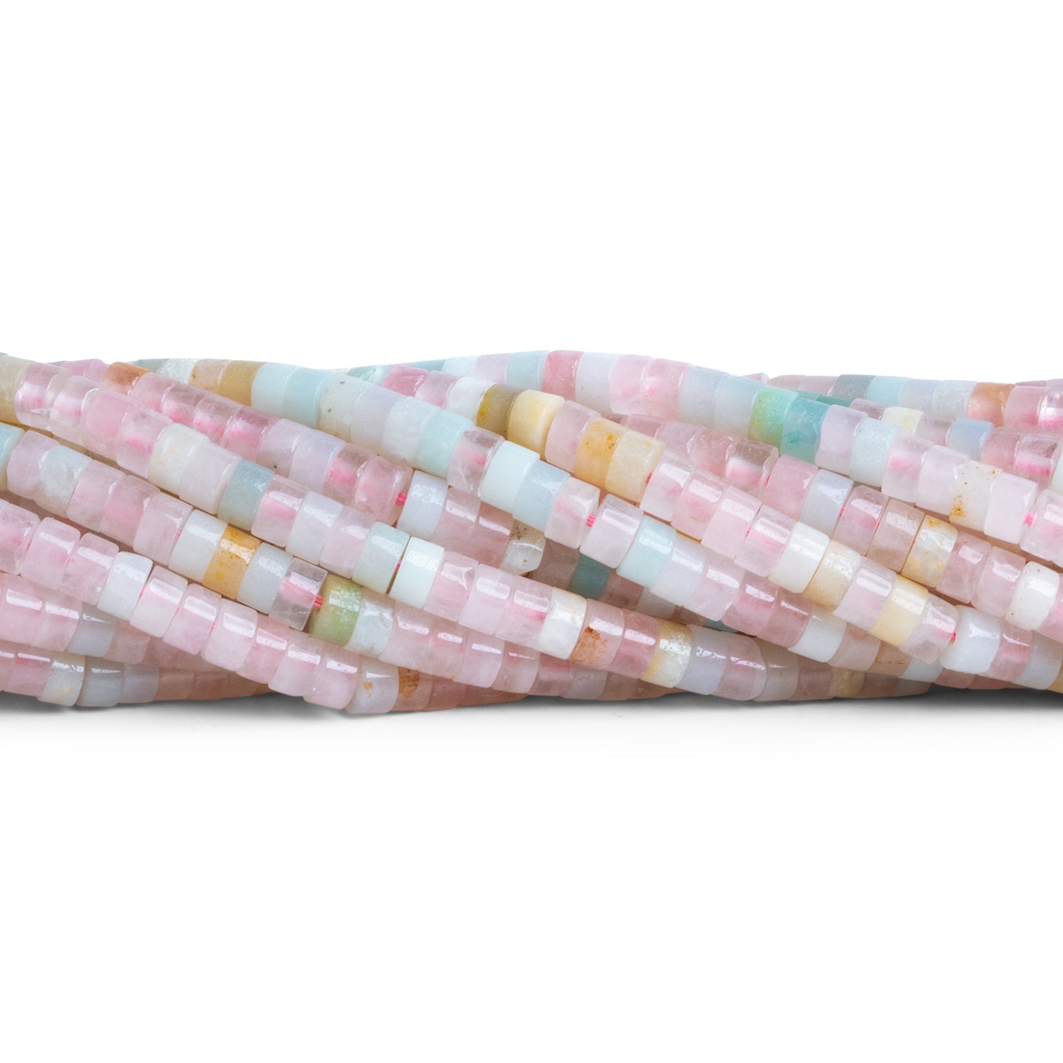 4mm Beryl Heishis 12 inch 110 Beads - The Bead Traders