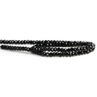 4mm Black Spinel Microfaceted Rondelles 12 inch 105 beads - The Bead Traders