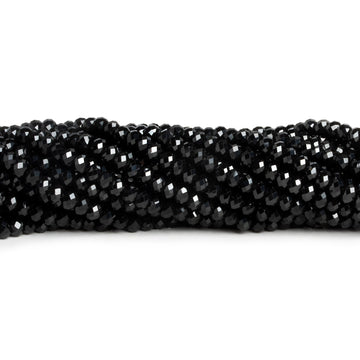 Roundel Black Spinel Rondelle Faceted Beads, 26 Gram at ₹ 1060/piece in Jaipur
