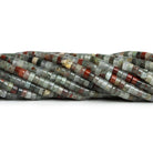 4mm Bloodstone Heishis 12 inch 110 Beads - The Bead Traders