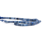 4mm Blue Aventurine Plain Heishis 12 inch 110 Beads - The Bead Traders