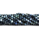 4mm Blue Sapphire Faceted Rounds 15 inch 90 beads - The Bead Traders