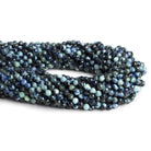 4mm Blue Sapphire Faceted Rounds 15 inch 90 beads - The Bead Traders