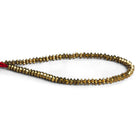 4mm Brass Grooved Rondelles 7.5 inch 78 beads - The Bead Traders