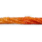 4mm Carnelian Faceted Rondelles 14 inch 130 beads - The Bead Traders