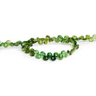 4mm Chrome Tourmaline Faceted Hearts 8 inch 70 beads - The Bead Traders