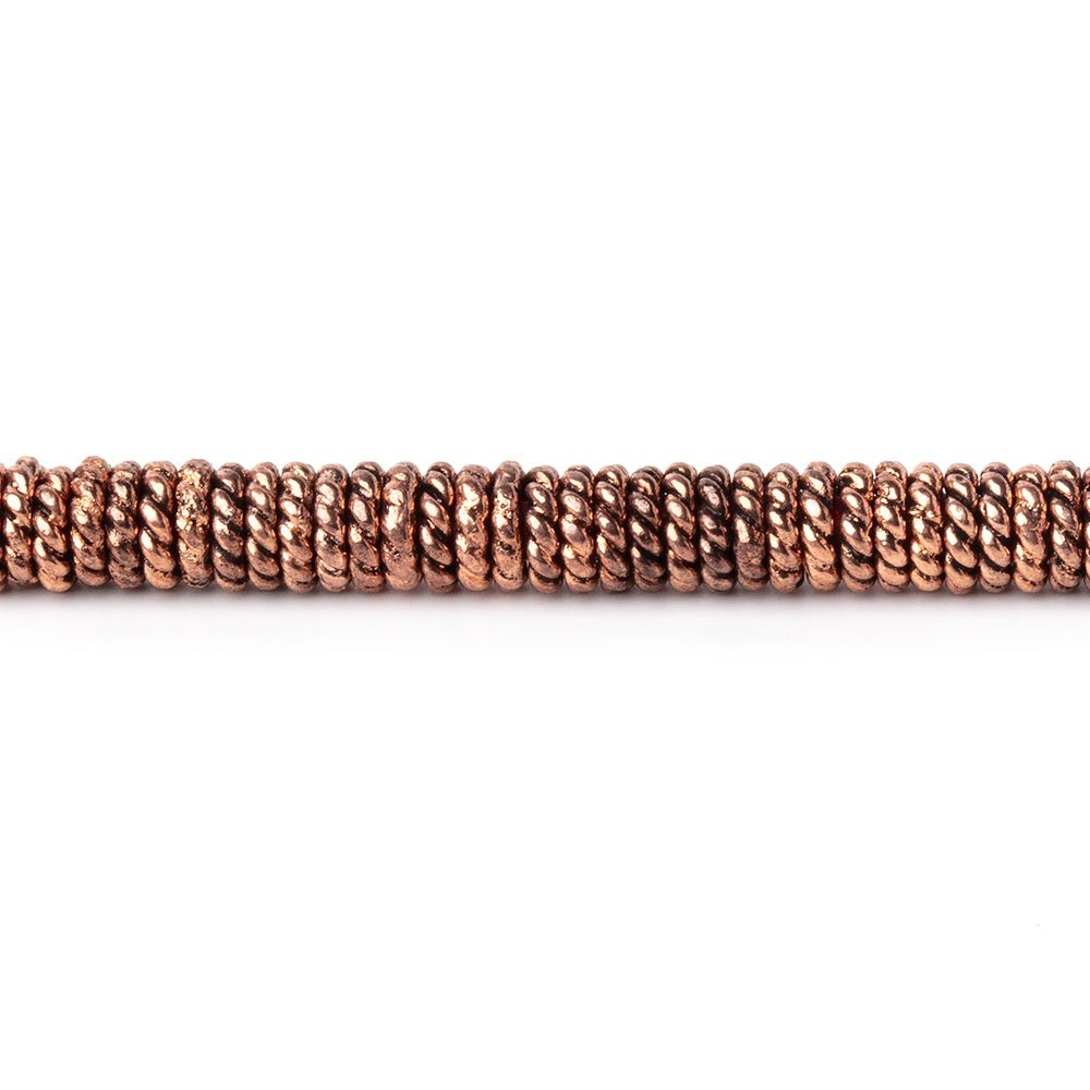 4mm Copper Twisted Jump ring 8 inch 163 pcs - The Bead Traders