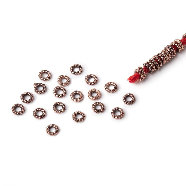 4mm Copper Twisted Jump ring 8 inch 163 pcs
