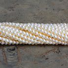 4mm Creamy White Near Round Pearls 15 inch 105 beads - The Bead Traders
