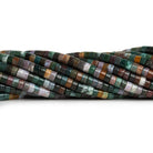 4mm Fancy Jasper Plain Heishis 12 inch 110 Beads - The Bead Traders