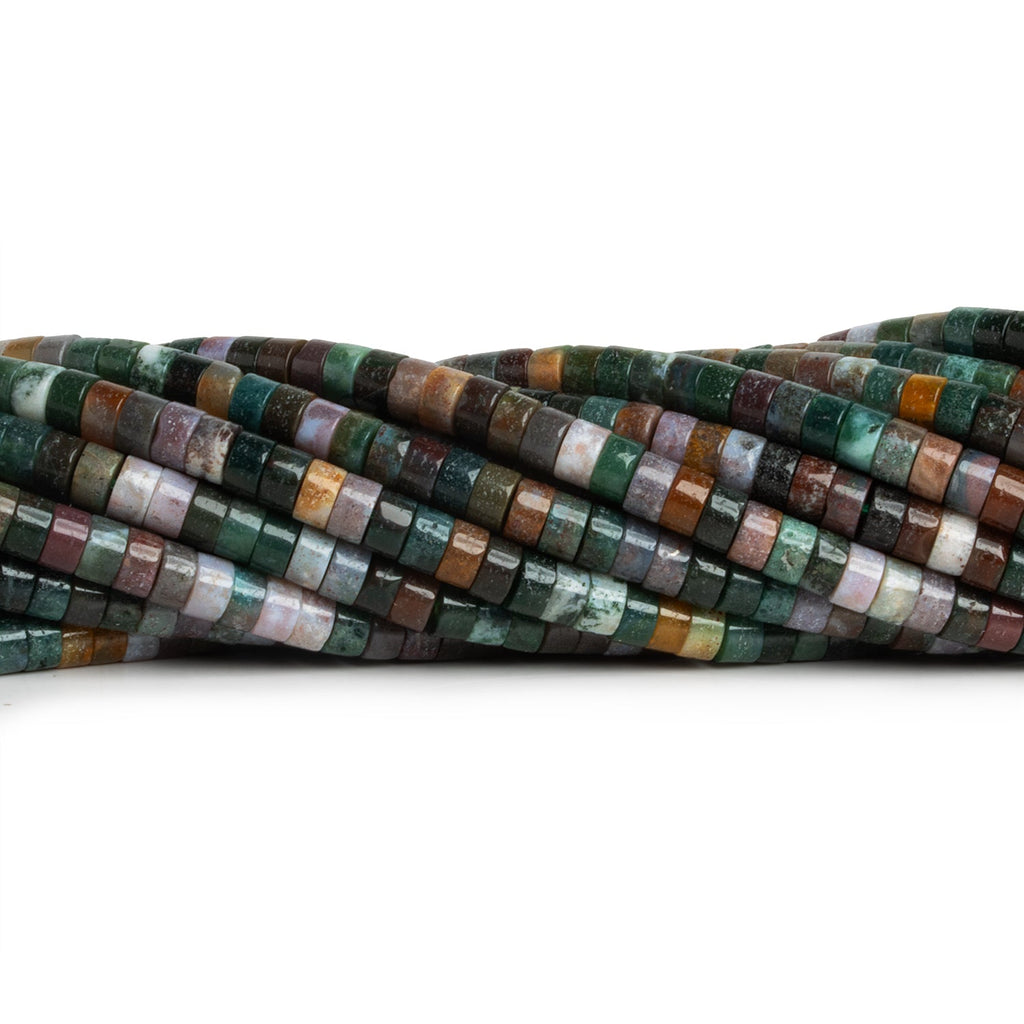 4mm Fancy Jasper Plain Heishis 12 inch 110 Beads - The Bead Traders