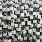 4mm Howlite Cube Black Gold Chain 32 beads - The Bead Traders