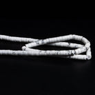 4mm Howlite Plain Heishis 12 inch 110 Beads - The Bead Traders