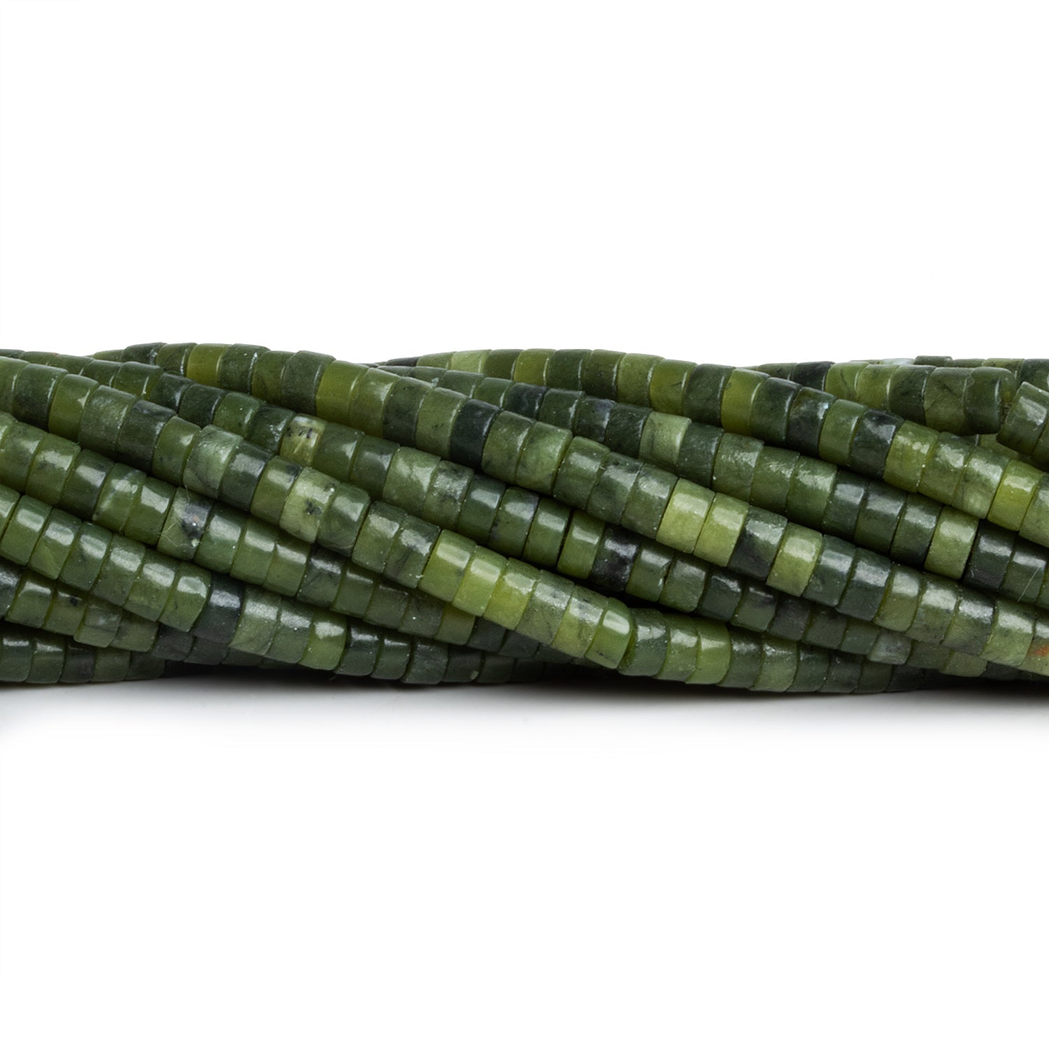 4mm Idocrase Heishis 12 inch 110 Beads - The Bead Traders