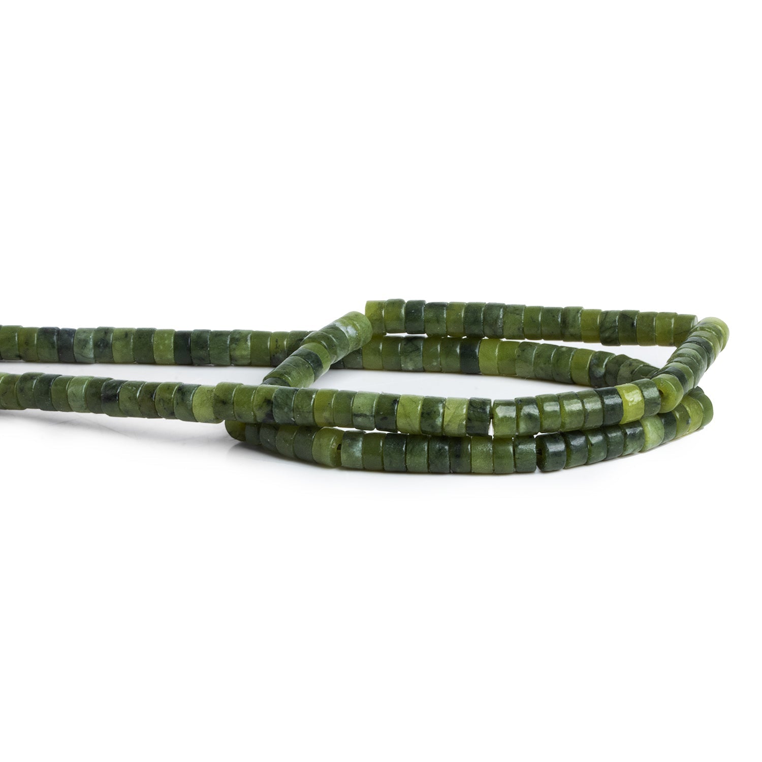 4mm Idocrase Heishis 12 inch 110 Beads - The Bead Traders