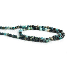 4mm Indicolite Tourmaline Micro Faceted Cubes 15 inch 90 beads - The Bead Traders