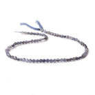 4mm Iolite Checkerboard Faceted Calibrated Coins 12.5 inch 92 beads - The Bead Traders